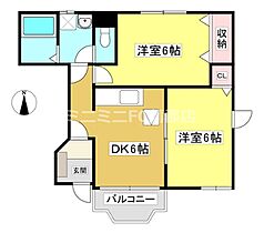 サンプラスII 105 ｜ 愛知県岡崎市福岡町字久後（賃貸アパート2DK・1階・46.06㎡） その2