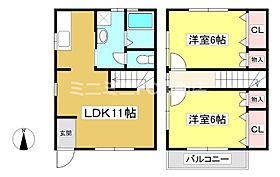 メゾネット一光 1 ｜ 愛知県岡崎市若松町字金仏（賃貸タウンハウス2LDK・1階・57.96㎡） その2