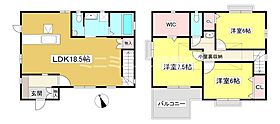 ルクソールC 1 ｜ 愛知県額田郡幸田町大字菱池字岩堀（賃貸一戸建3LDK・1階・114.69㎡） その2