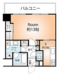 ザ・プレミア新潟萬代橋 1Kの間取図画像