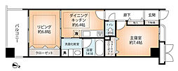 アップルガーデン<EAST> 1LDKの間取図画像