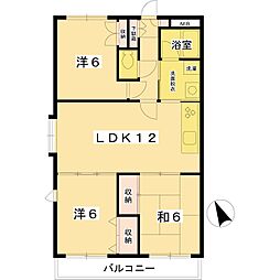 テラス上石原 3LDKの間取図画像