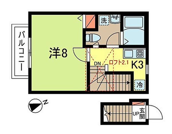 メゾン・イーリャN 0025｜東京都杉並区西荻南２丁目(賃貸アパート1K・2階・31.07㎡)の写真 その2