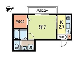 Trillium Terrace(トリリウムテラス) 1Kの間取図画像