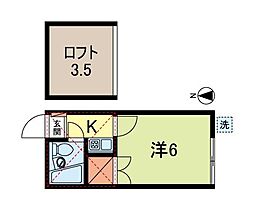 HS高円寺 1Kの間取図画像