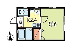 ル・ソレイユ 1Kの間取図画像