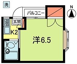 サンハイム 1Kの間取図画像