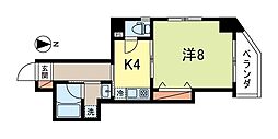 ハーモニー新高円寺 1Kの間取図画像