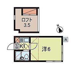 メゾンユービ・杉並 1Kの間取図画像