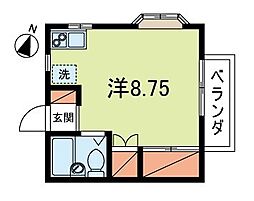 シャトレタカヤマ ワンルームの間取図画像