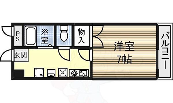 N.フラッツ浄心 ｜愛知県名古屋市西区上名古屋２丁目(賃貸マンション1K・5階・23.20㎡)の写真 その2