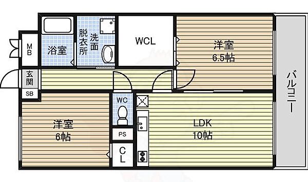 愛知県名古屋市中村区本陣通６丁目(賃貸マンション2LDK・3階・54.90㎡)の写真 その2