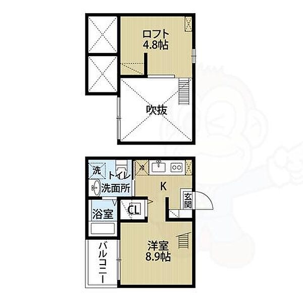 mint ｜愛知県名古屋市中村区東宿町２丁目(賃貸アパート1K・1階・20.72㎡)の写真 その2