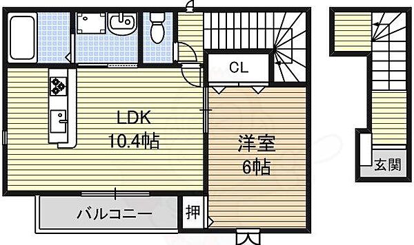 グラースメゾン ｜愛知県名古屋市中川区南脇町１丁目(賃貸アパート1LDK・2階・43.11㎡)の写真 その2