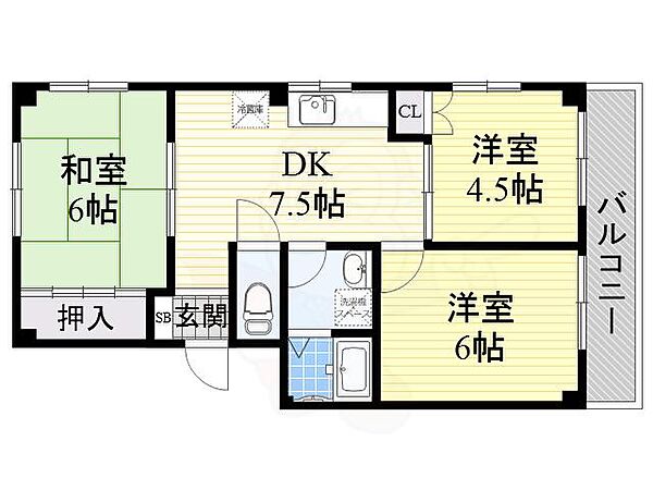 愛知県名古屋市中村区諏訪町１丁目(賃貸マンション3DK・2階・49.80㎡)の写真 その2