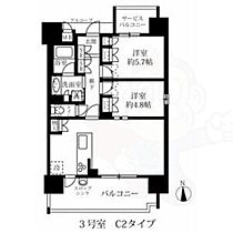 愛知県名古屋市西区那古野２丁目（賃貸マンション2LDK・9階・58.17㎡） その2