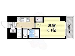 名古屋市営東山線 新栄町駅 徒歩12分の賃貸マンション 2階1Kの間取り