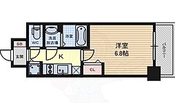 名古屋市営鶴舞線 上前津駅 徒歩3分の賃貸マンション 11階1Kの間取り