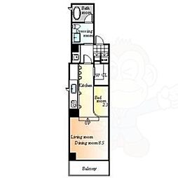 hinata higashiyama 3階1LDKの間取り