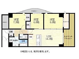 JR東海道本線 尾頭橋駅 徒歩18分の賃貸マンション 1階3LDKの間取り