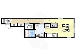 名古屋市営鶴舞線 浅間町駅 徒歩3分の賃貸マンション 2階ワンルームの間取り