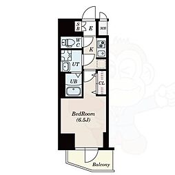 名古屋市営桜通線 太閤通駅 徒歩2分の賃貸マンション 2階1Kの間取り