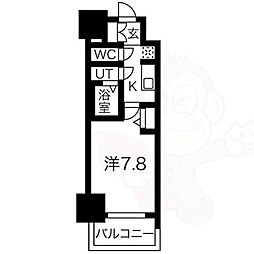 アドバンス名古屋モクシー 9階1Kの間取り