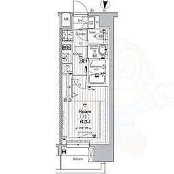名古屋市営名城線 矢場町駅 徒歩10分の賃貸マンション 11階1Kの間取り