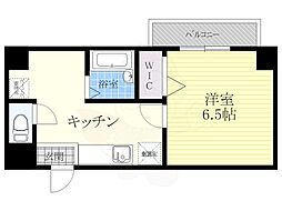 万宝マンション 1Kの間取図画像