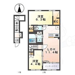 仮)中川区新家1丁目新築アパート 2階/-