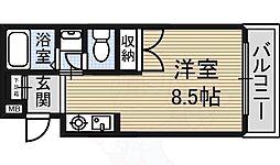 グランドシャトーK1 1Kの間取図画像