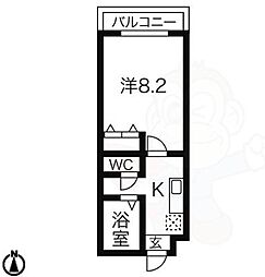 T'sDream甚目寺北 1Kの間取図画像