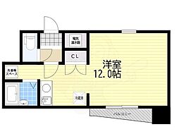 松栄ハイツ ワンルームの間取図画像