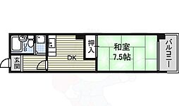 パークサイドメゾン伏見 1DKの間取図画像