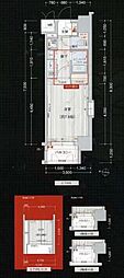 プレサンス名古屋駅前アクシス 1Kの間取図画像