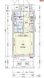 プレサンス栄モード 1Kの間取図画像