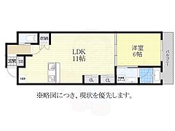 ArsaNEXT 1LDKの間取図画像