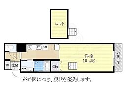グリム覚王山 1Kの間取図画像