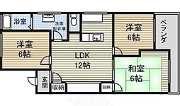 オーシャン61 3LDKの間取図画像