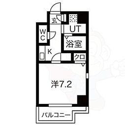 ラフォーレ千種 1Kの間取図画像