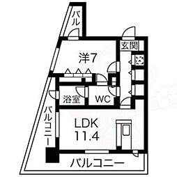 VARIE東別院 1LDKの間取図画像