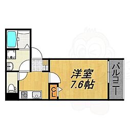LECOCON一宮VIII 1Kの間取図画像