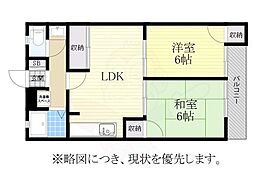 四ツ谷ビル 2LDKの間取図画像