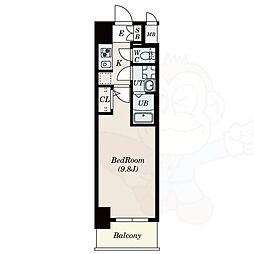 S-RESIDENCE勝川駅前 1Kの間取図画像