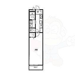アンプルールリーブルロイヤル 1Kの間取図画像