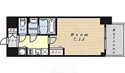 プレサンス桜通ベルノ 1Kの間取図画像