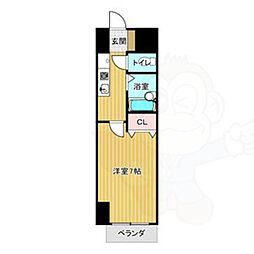クレストステージアスカ 1Kの間取図画像
