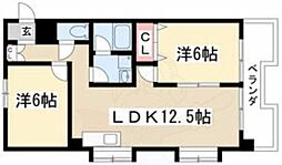 カサ松下 2LDKの間取図画像