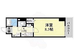 ベレーサ名駅ウエスト 1Kの間取図画像
