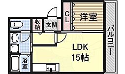 セジュール大秋 1LDKの間取図画像